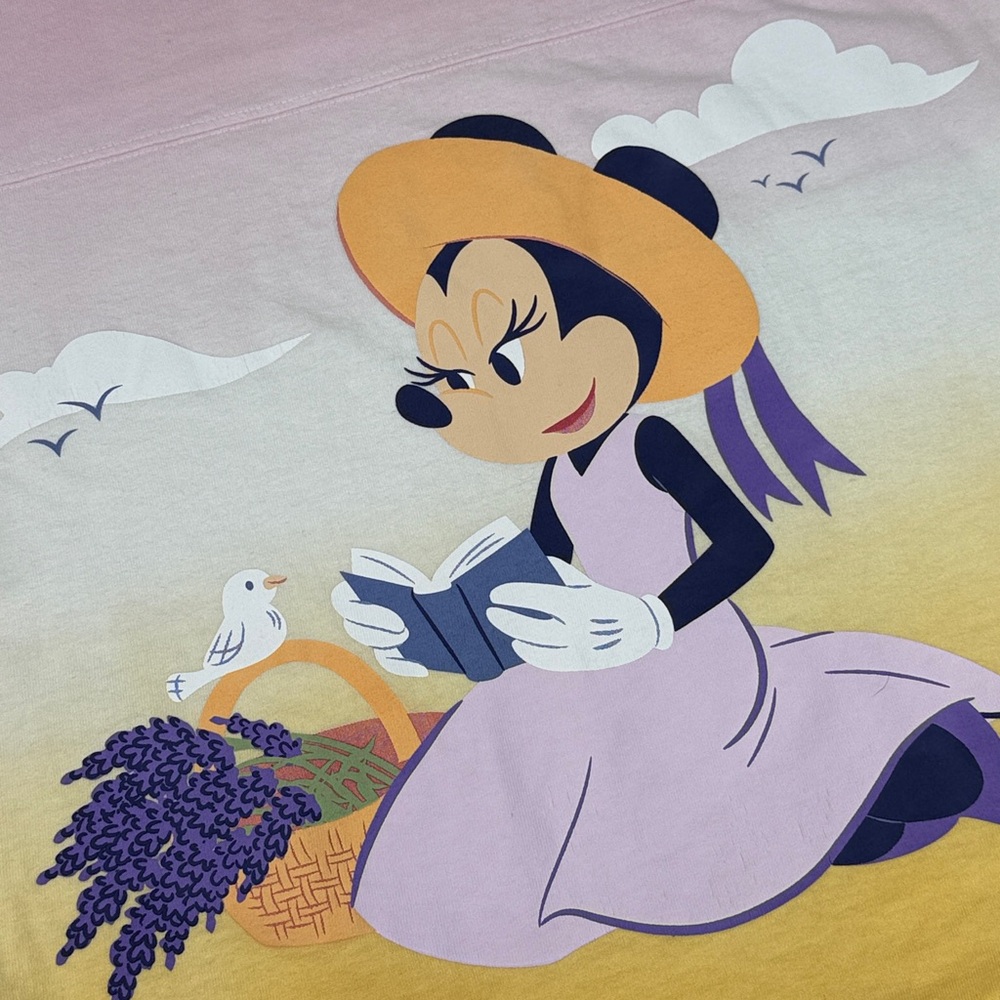 Spirit Jersey Disney Parks Bonjour Minnie SM Oversized Lavender Fields - Picture 9 of 17